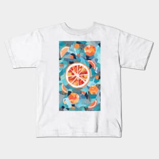 Teal Oranges Kids T-Shirt